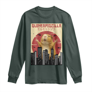 Guineapigzilla Giant Long Sleeve Shirt Funny Guinea Pig Monster Tokyo Japan Gift TS12 Dark Forest Green Print Your Wear