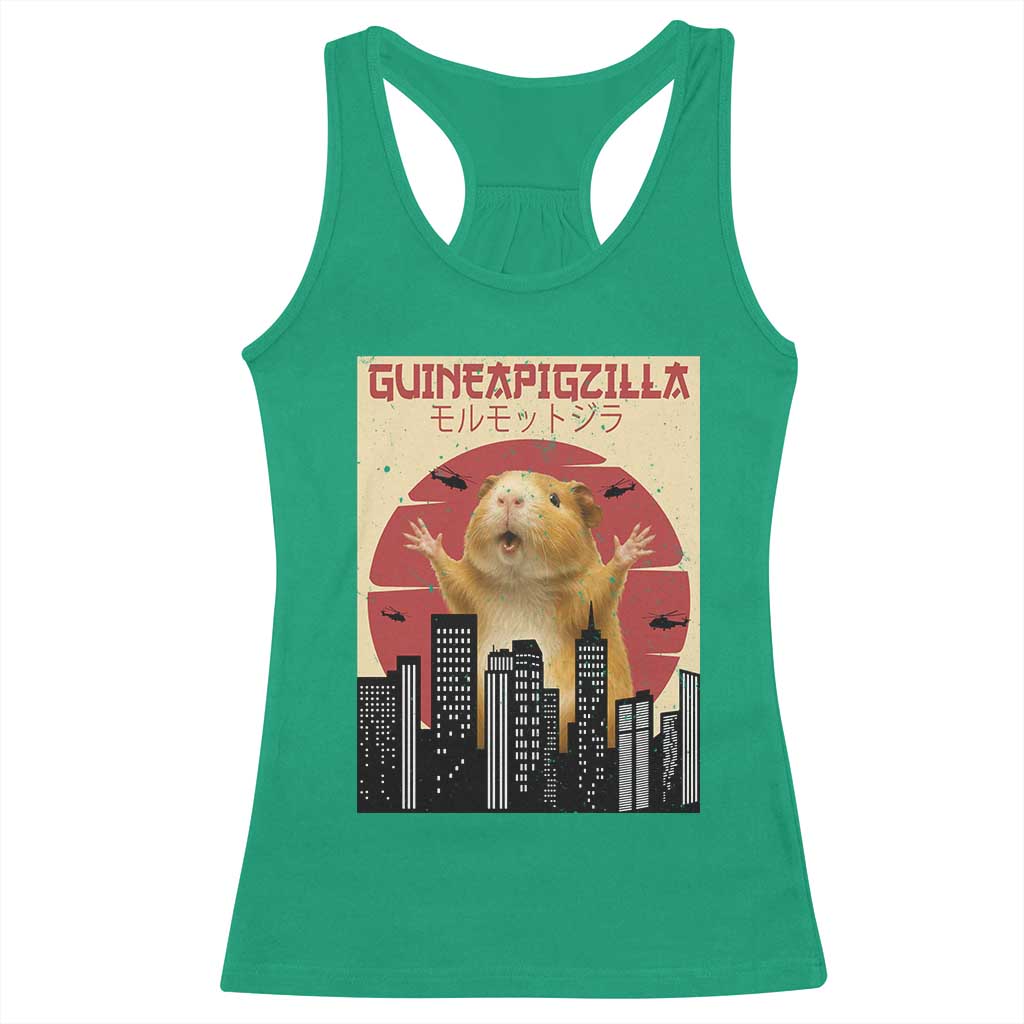 Guineapigzilla Giant Racerback Tank Top Funny Guinea Pig Monster Tokyo Japan Gift TS12 Irish Green Print Your Wear
