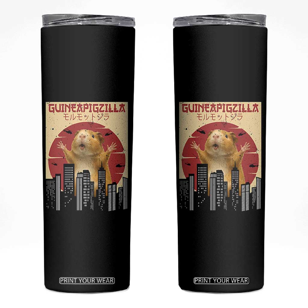 Guineapigzilla Giant Skinny Tumbler Funny Guinea Pig Monster Tokyo Japan Gift TS12 Black Print Your Wear