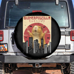 Guineapigzilla Giant Spare Tire Cover Funny Guinea Pig Monster Tokyo Japan Gift TS12 No hole Black Print Your Wear