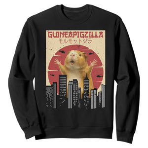 Guineapigzilla Giant Sweatshirt Funny Guinea Pig Monster Tokyo Japan Gift TS12 Black Print Your Wear