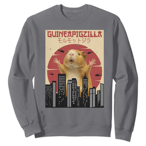 Guineapigzilla Giant Sweatshirt Funny Guinea Pig Monster Tokyo Japan Gift TS12 Charcoal Print Your Wear