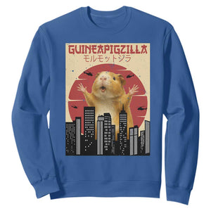 Guineapigzilla Giant Sweatshirt Funny Guinea Pig Monster Tokyo Japan Gift TS12 Royal Blue Print Your Wear