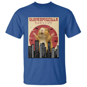Guineapigzilla Giant T Shirt Funny Guinea Pig Monster Tokyo Japan Gift TS12 Royal Blue Print Your Wear