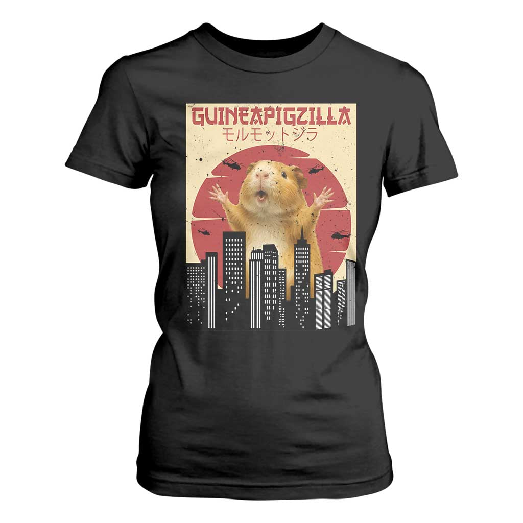 Guineapigzilla Giant T Shirt For Women Funny Guinea Pig Monster Tokyo Japan Gift TS12 Black Print Your Wear