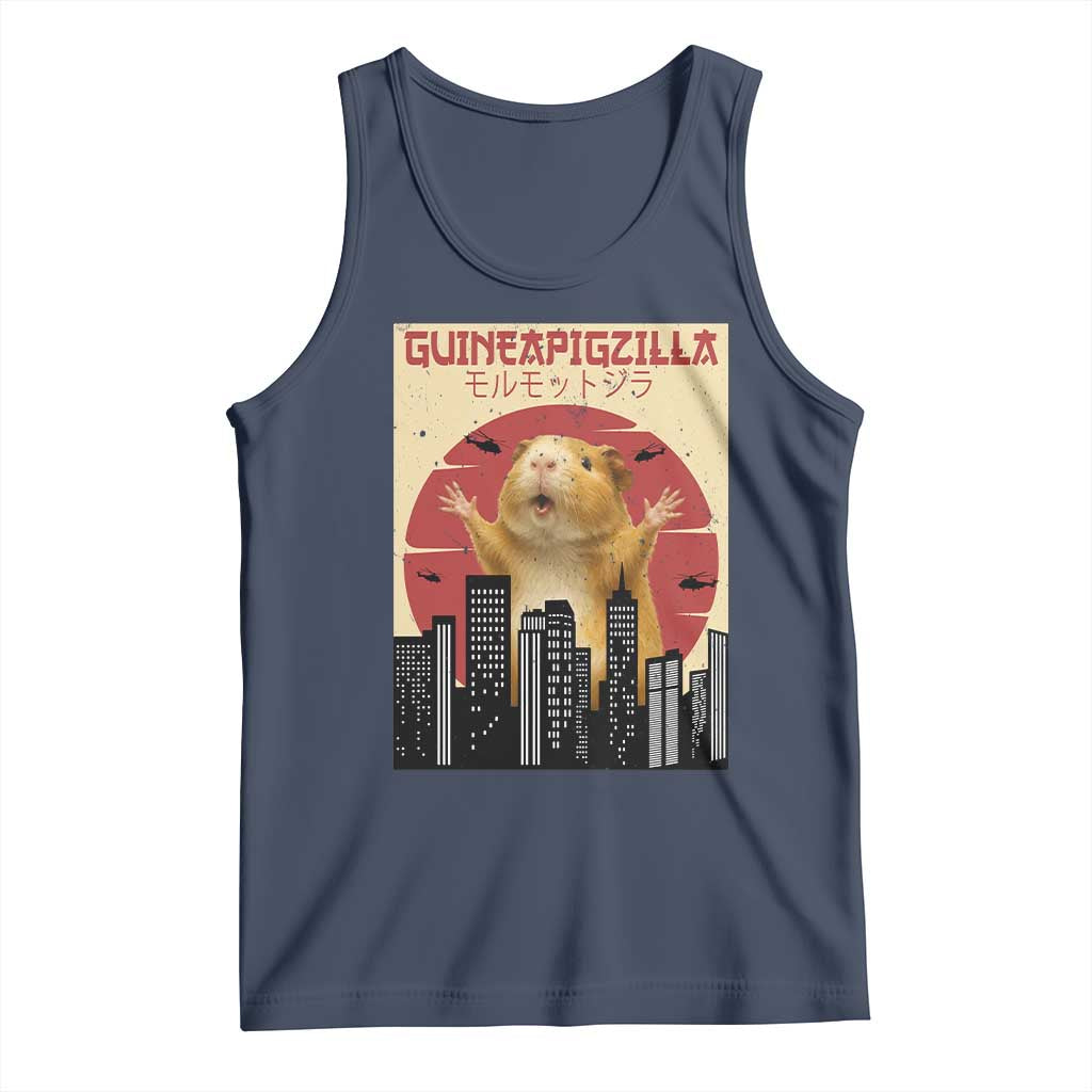 Guineapigzilla Giant Tank Top Funny Guinea Pig Monster Tokyo Japan Gift TS12 Navy Print Your Wear