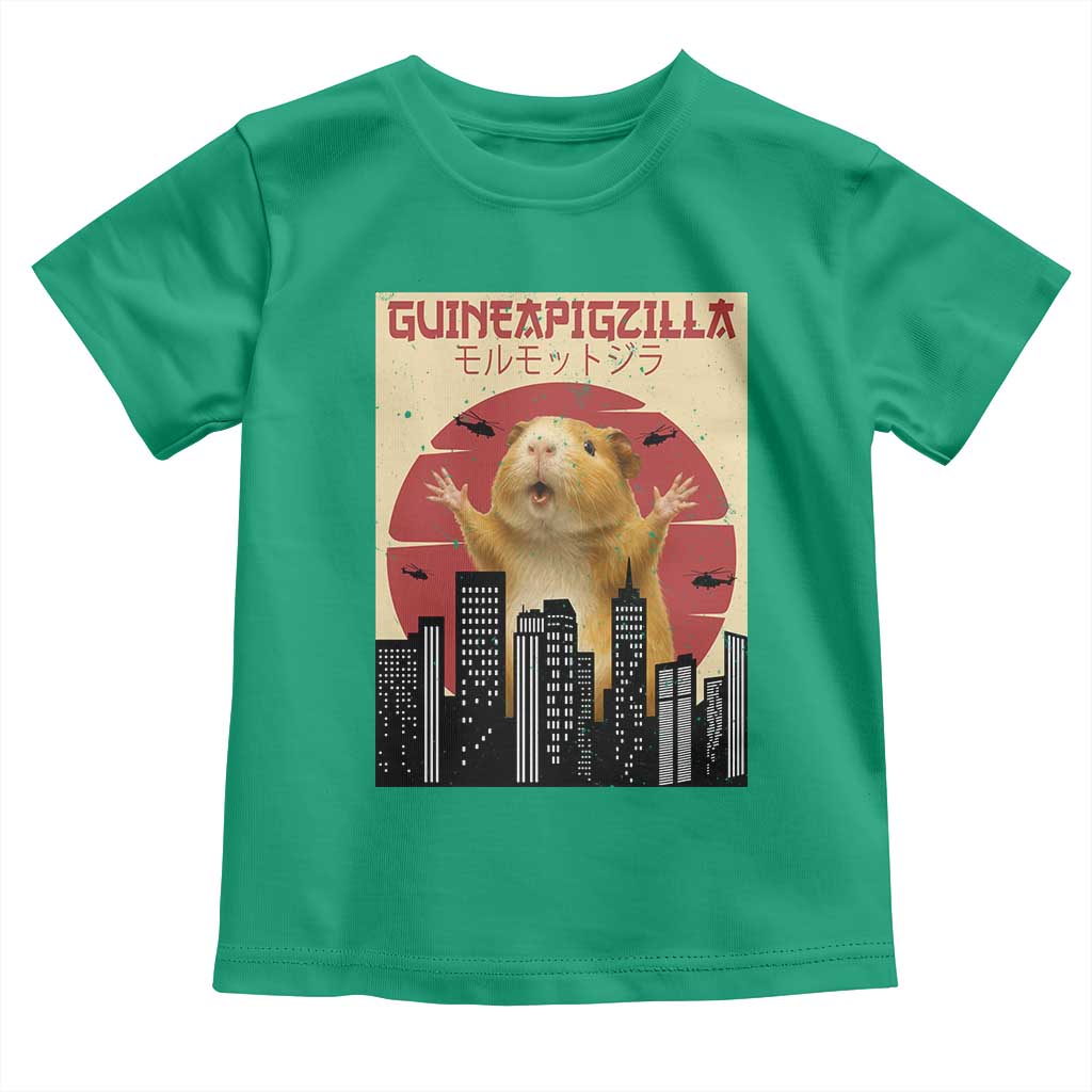 Guineapigzilla Giant Toddler T Shirt Funny Guinea Pig Monster Tokyo Japan Gift TS12 Irish Green Print Your Wear