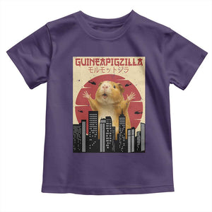 Guineapigzilla Giant Toddler T Shirt Funny Guinea Pig Monster Tokyo Japan Gift TS12 Purple Print Your Wear