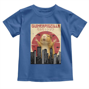 Guineapigzilla Giant Toddler T Shirt Funny Guinea Pig Monster Tokyo Japan Gift TS12 Royal Blue Print Your Wear