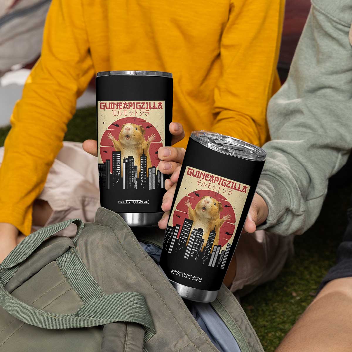 Guineapigzilla Giant Tumbler Cup Funny Guinea Pig Monster Tokyo Japan Gift TS12 Print Your Wear