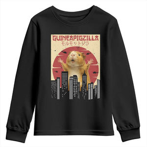 Guineapigzilla Giant Youth Sweatshirt Funny Guinea Pig Monster Tokyo Japan Gift TS12 Black Print Your Wear