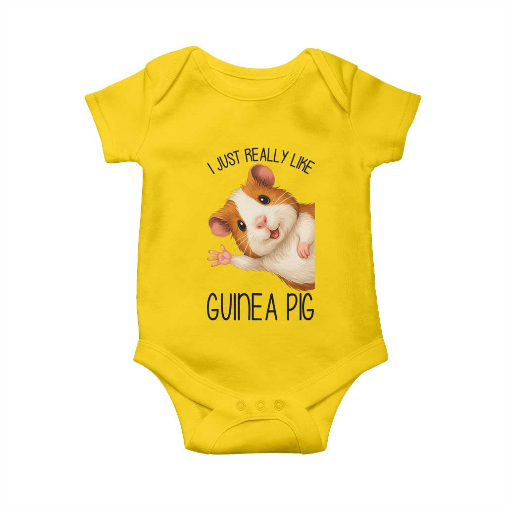I Just Really Like Guinea Pigs Baby Onesie Funny Cavy Lover TS12 Daisy Print Your Wear