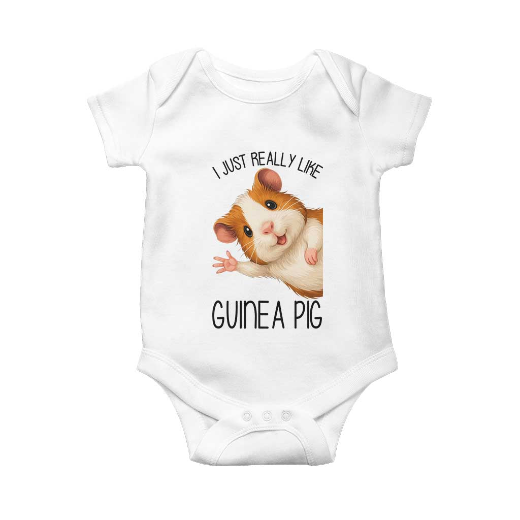 I Just Really Like Guinea Pigs Baby Onesie Funny Cavy Lover TS12 White Print Your Wear