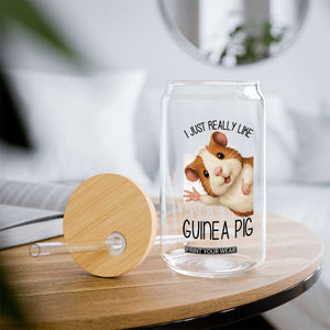 I Just Really Like Guinea Pigs Glass Can Funny Cavy Lover TS12 Print Your Wear