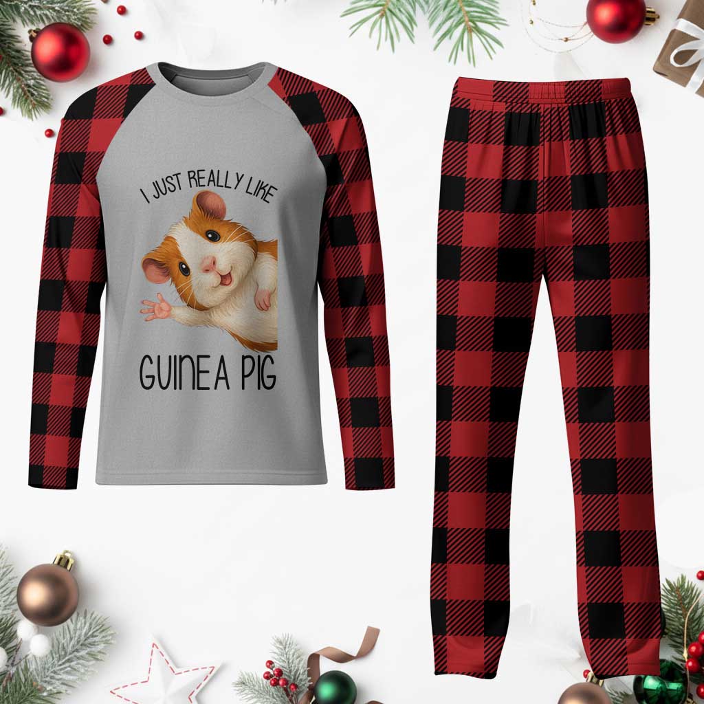 I Just Really Like Guinea Pigs Plaid Pajama Set Funny Cavy Lover TS12 Buffalo Plaid Print Your Wear