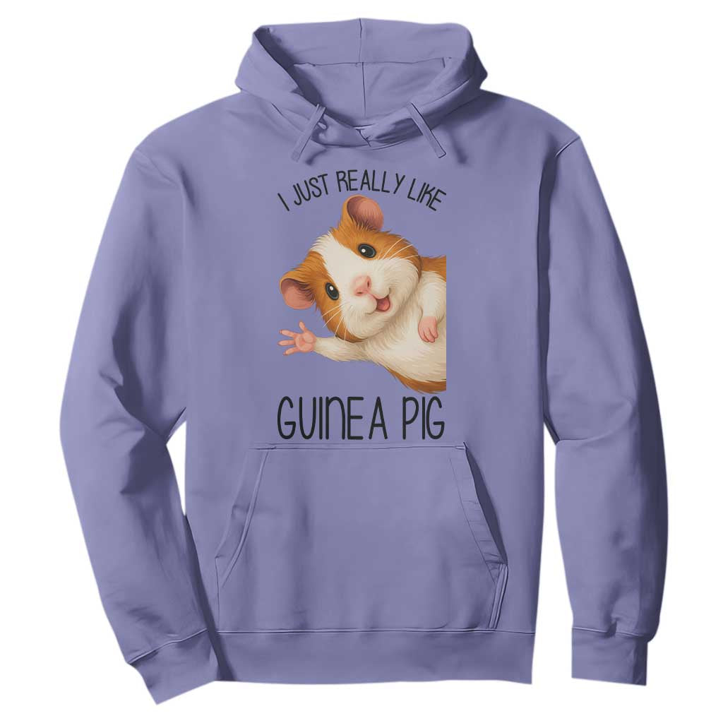 I Just Really Like Guinea Pigs Hoodie Funny Cavy Lover TS12 Violet Print Your Wear