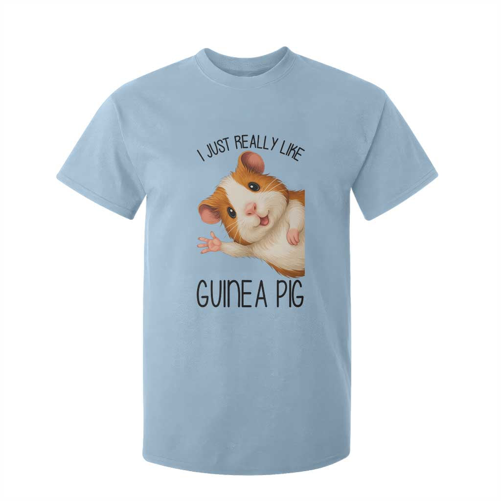 I Just Really Like Guinea Pigs T Shirt For Kid Funny Cavy Lover TS12 Light Blue Print Your Wear