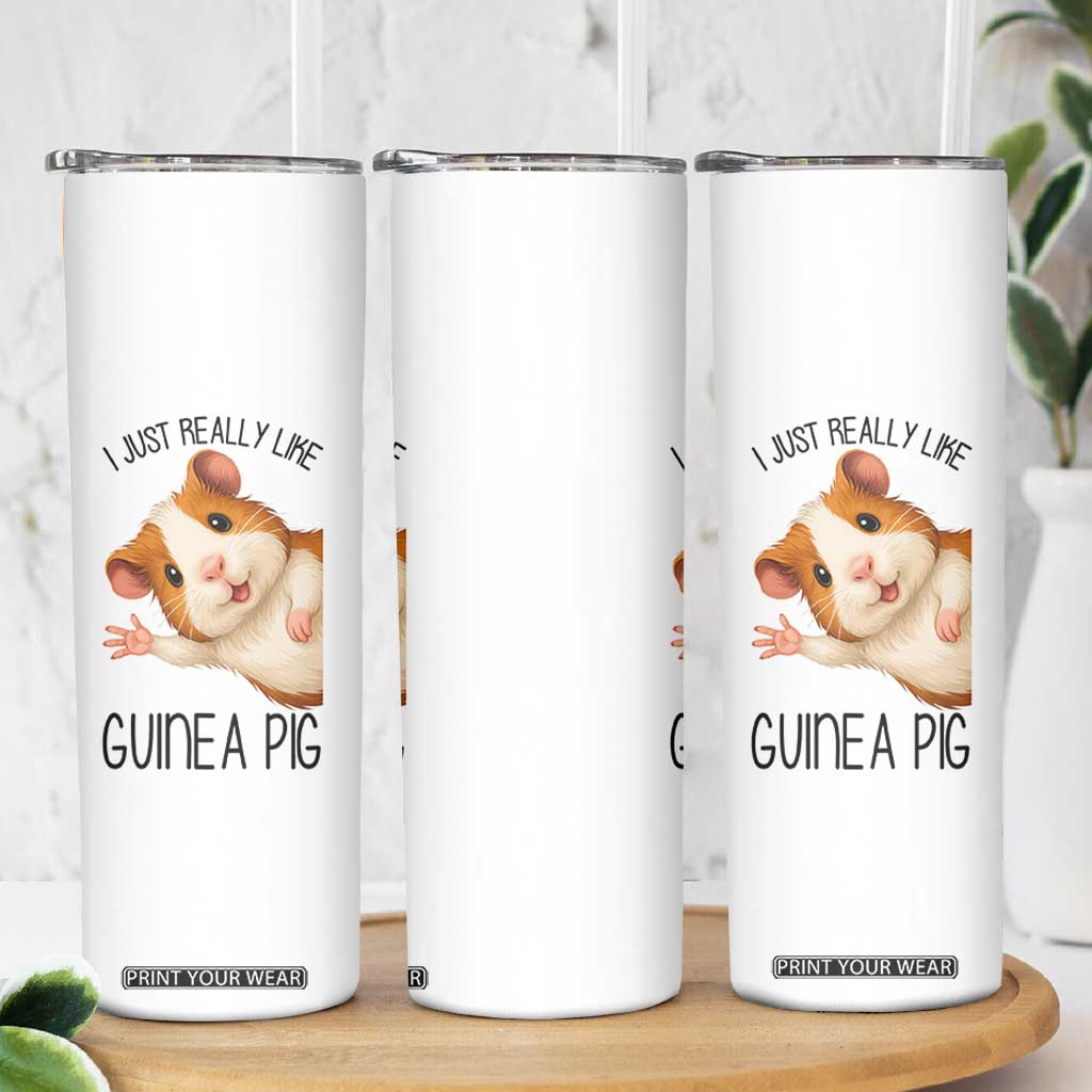 I Just Really Like Guinea Pigs Skinny Tumbler Funny Cavy Lover TS12 Print Your Wear