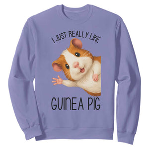 I Just Really Like Guinea Pigs Sweatshirt Funny Cavy Lover TS12 Violet Print Your Wear