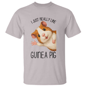 I Just Really Like Guinea Pigs T Shirt Funny Cavy Lover TS12 Ice Gray Print Your Wear