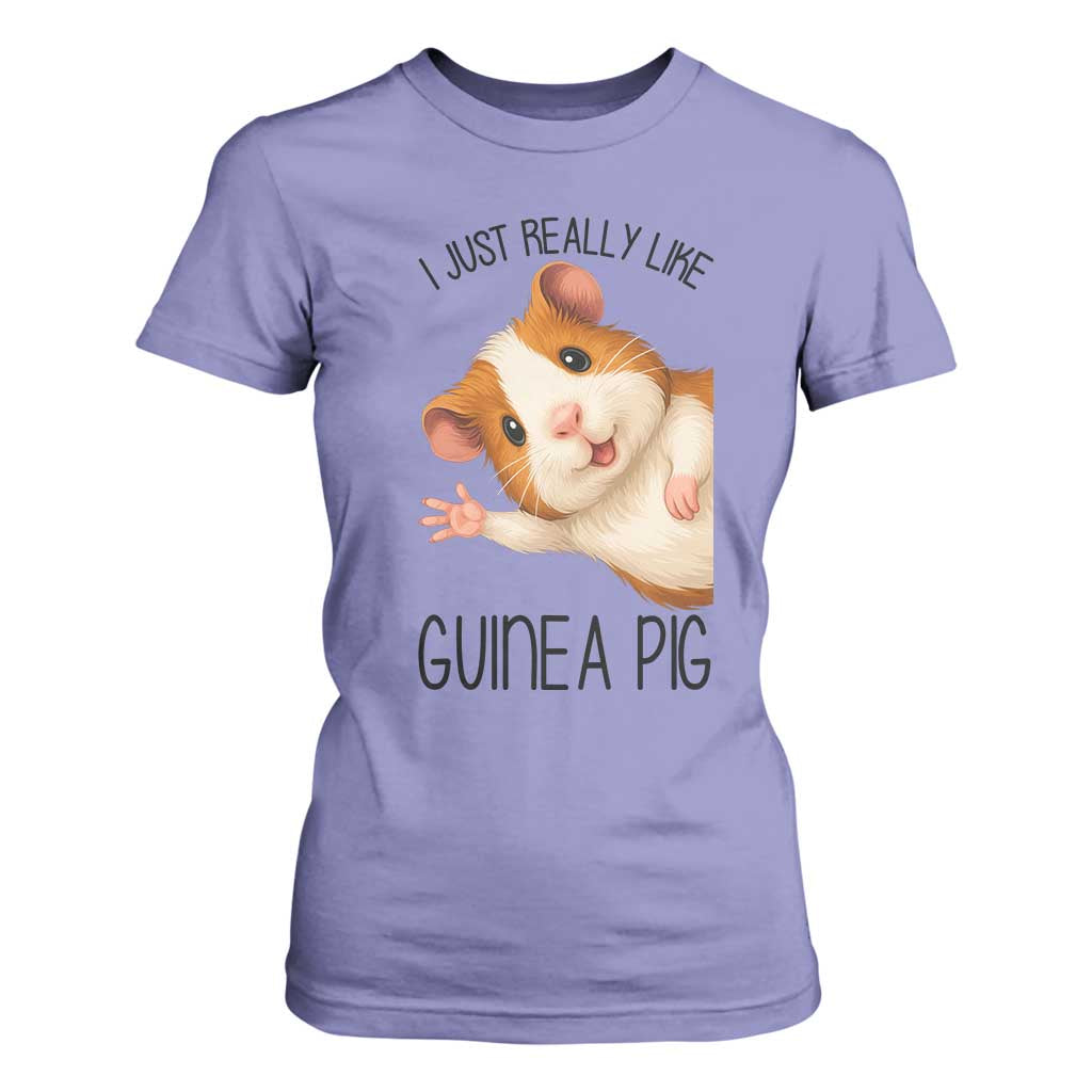 I Just Really Like Guinea Pigs T Shirt For Women Funny Cavy Lover TS12 Violet Print Your Wear