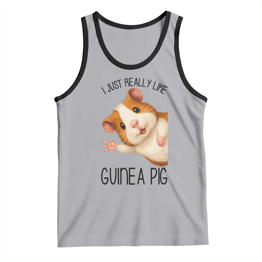 I Just Really Like Guinea Pigs Tank Top Funny Cavy Lover TS12 Athletic Heather Black Print Your Wear