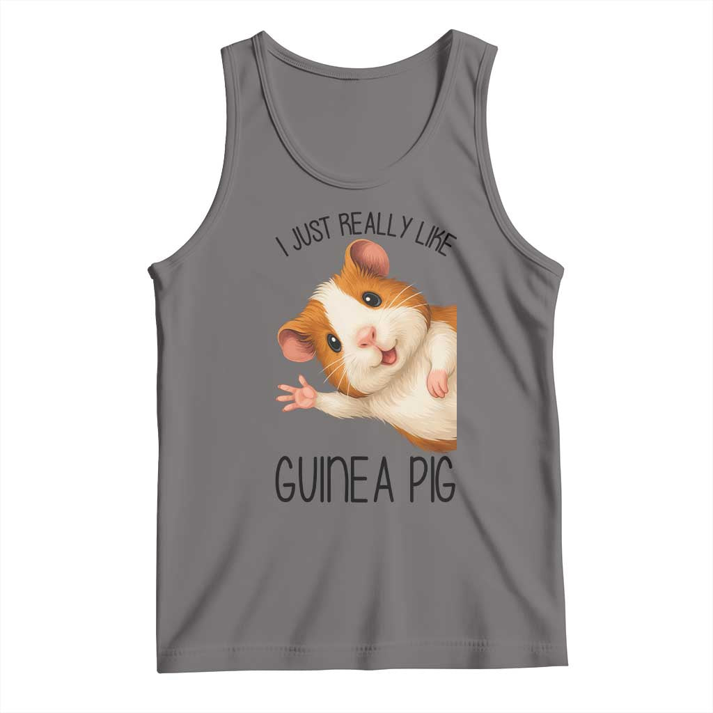 I Just Really Like Guinea Pigs Tank Top Funny Cavy Lover TS12 Deep Heather Print Your Wear