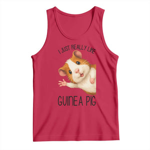I Just Really Like Guinea Pigs Tank Top Funny Cavy Lover TS12 Red Print Your Wear