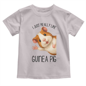 I Just Really Like Guinea Pigs Toddler T Shirt Funny Cavy Lover TS12 Ice Gray Print Your Wear