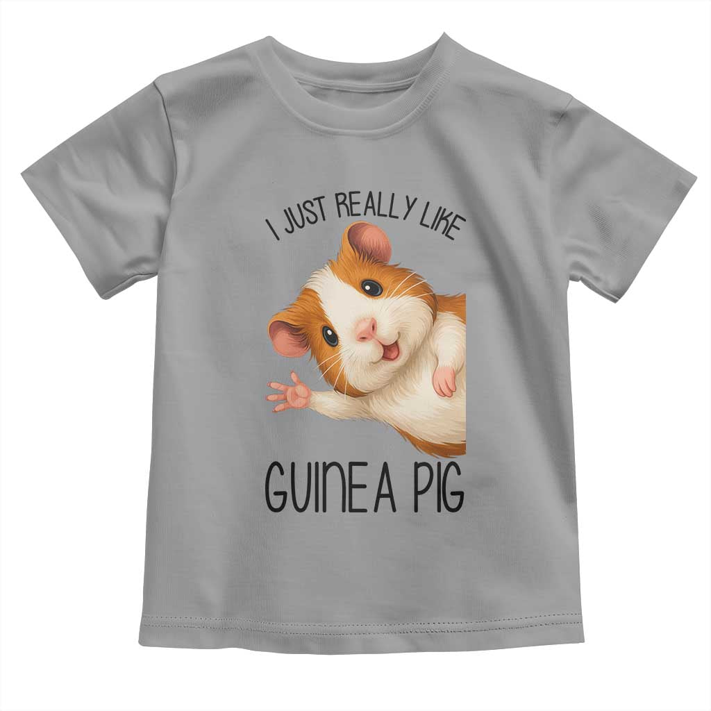 I Just Really Like Guinea Pigs Toddler T Shirt Funny Cavy Lover TS12 Sport Gray Print Your Wear