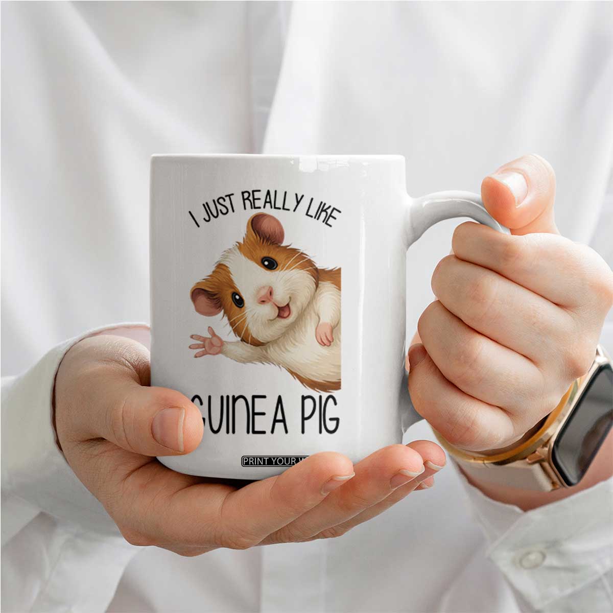 I Just Really Like Guinea Pigs Coffee Mug Funny Cavy Lover TS12 Print Your Wear
