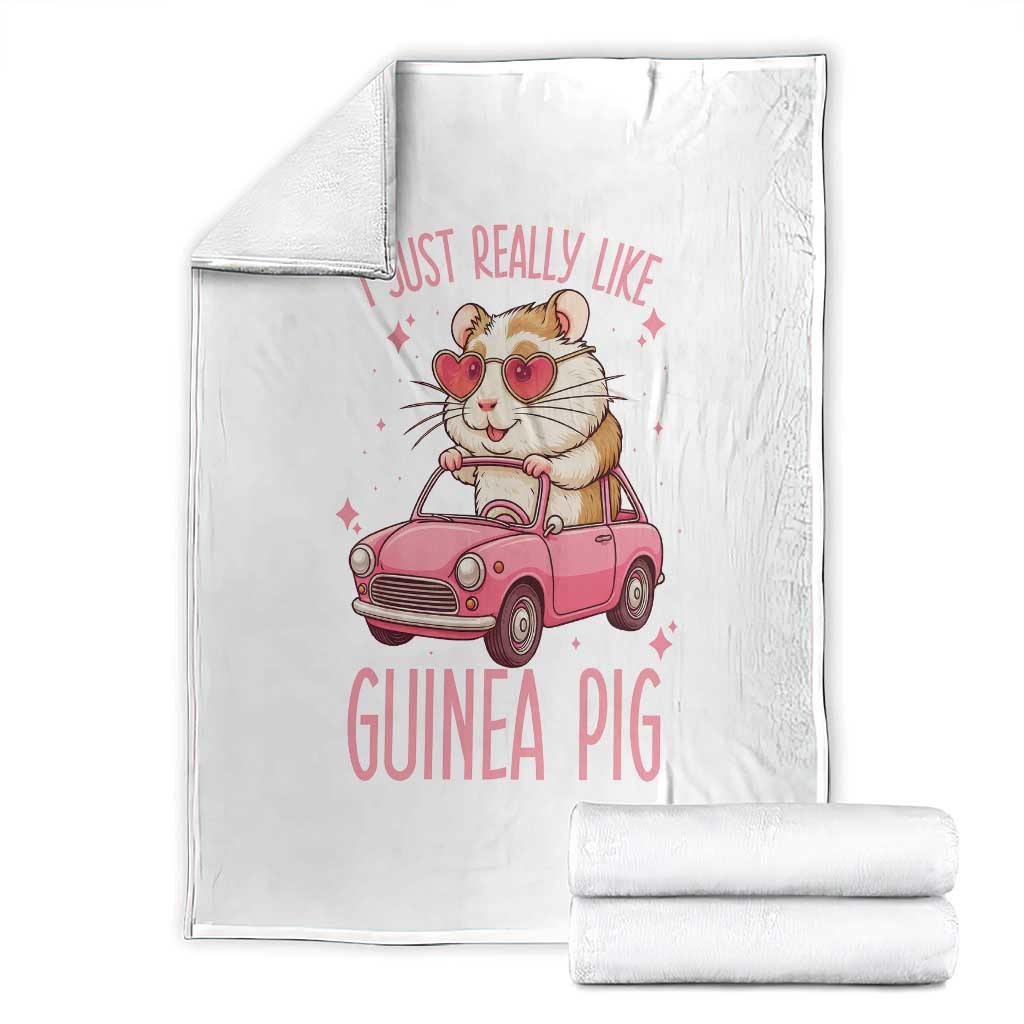 I Just Really Like Guinea Pigs Throw Blanket Pet Lover Gift For Girl TS12 Black Print Your Wear