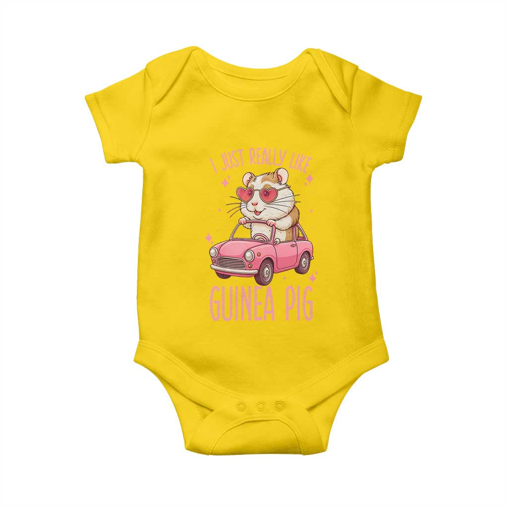 I Just Really Like Guinea Pigs Baby Onesie Pet Lover Gift For Girl TS12 Daisy Print Your Wear