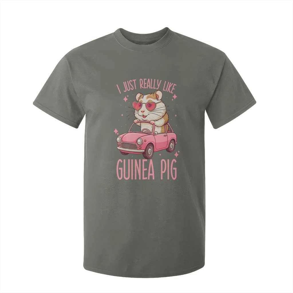 I Just Really Like Guinea Pigs T Shirt For Kid Pet Lover Gift For Girl TS12 Military Green Print Your Wear