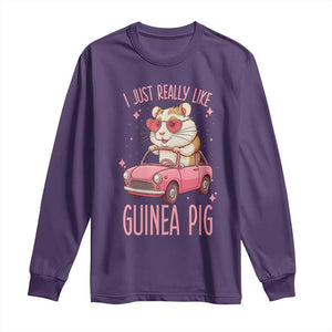 I Just Really Like Guinea Pigs Long Sleeve Shirt Pet Lover Gift For Girl TS12 Purple Print Your Wear