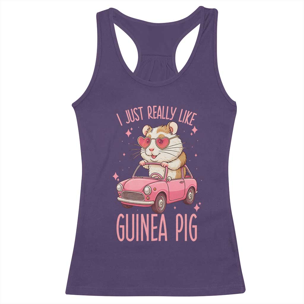I Just Really Like Guinea Pigs Racerback Tank Top Pet Lover Gift For Girl TS12 Purple Print Your Wear