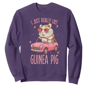 I Just Really Like Guinea Pigs Sweatshirt Pet Lover Gift For Girl TS12 Purple Print Your Wear