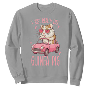 I Just Really Like Guinea Pigs Sweatshirt Pet Lover Gift For Girl TS12 Sport Gray Print Your Wear
