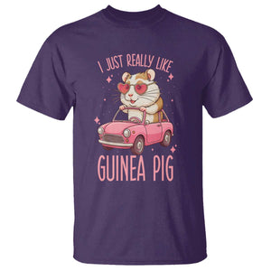 I Just Really Like Guinea Pigs T Shirt Pet Lover Gift For Girl TS12 Purple Print Your Wear