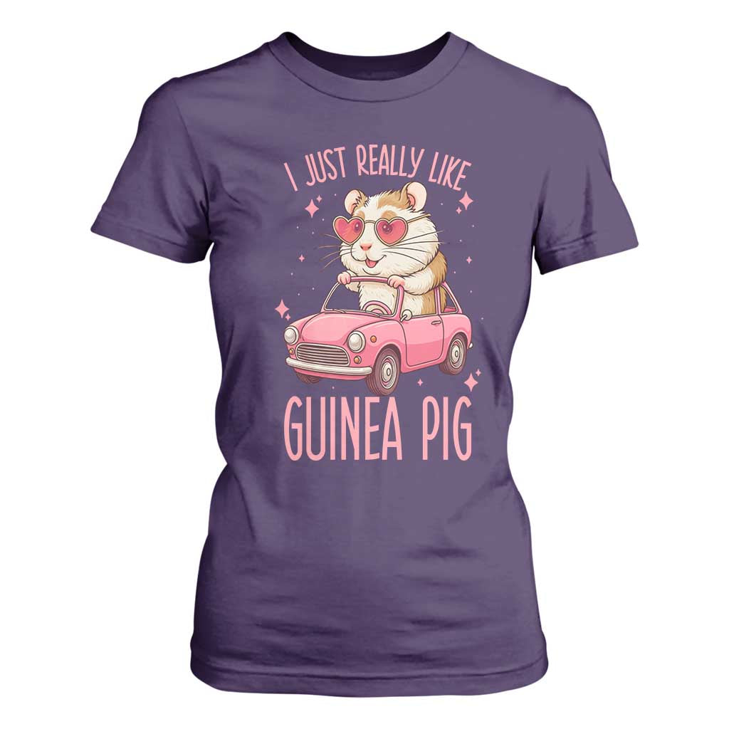 I Just Really Like Guinea Pigs T Shirt For Women Pet Lover Gift For Girl TS12 Purple Print Your Wear