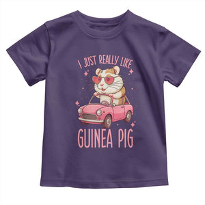 I Just Really Like Guinea Pigs Toddler T Shirt Pet Lover Gift For Girl TS12 Purple Print Your Wear