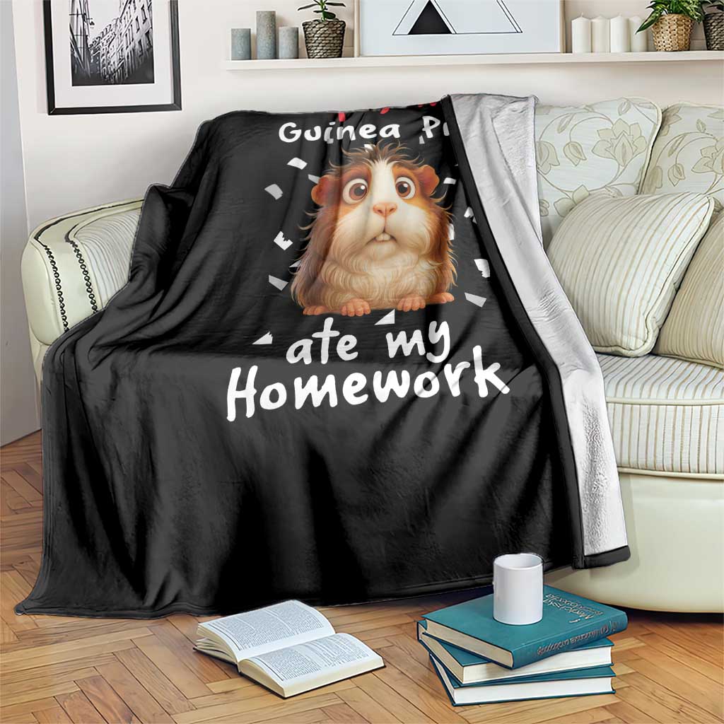 Oops My Guinea Pig Ate My Homework Throw Blanket Funny Cavy Lover Gift TS12 Print Your Wear