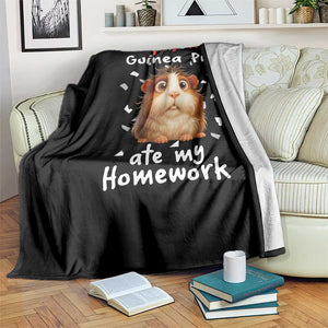 Oops My Guinea Pig Ate My Homework Throw Blanket Funny Cavy Lover Gift TS12 Print Your Wear