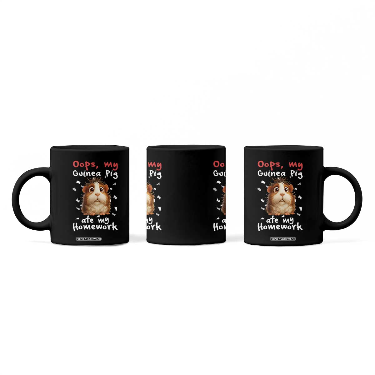 Oops My Guinea Pig Ate My Homework Coffee Mug Funny Cavy Lover Gift TS12 Print Your Wear
