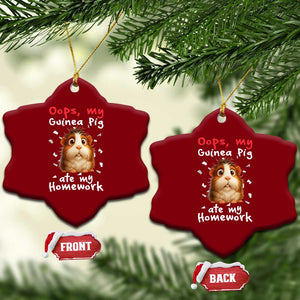 Oops My Guinea Pig Ate My Homework Ceramic Ornament Funny Cavy Lover Gift TS12 Print Your Wear