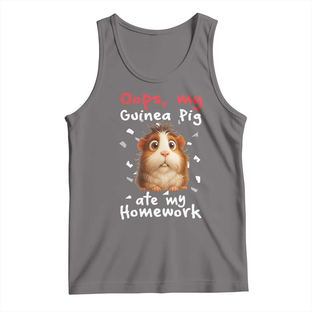 Oops My Guinea Pig Ate My Homework Tank Top Funny Cavy Lover Gift TS12 Deep Heather Print Your Wear