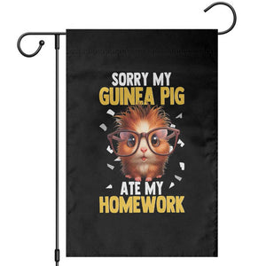 Funny My Guinea Pig Ate My Homework Garden Flag Gift For Rodent Lovers TS12 Black Print Your Wear