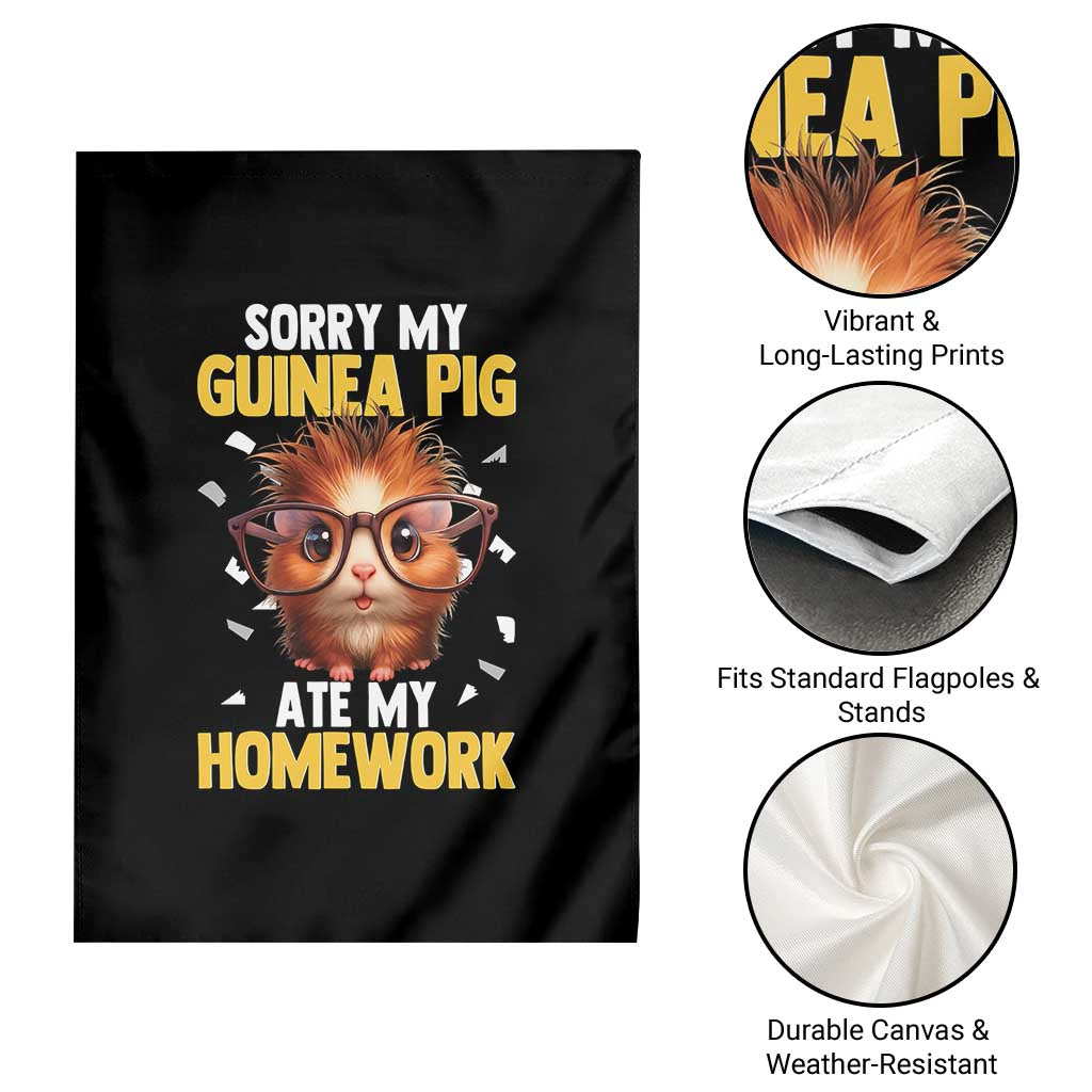 Funny My Guinea Pig Ate My Homework Garden Flag Gift For Rodent Lovers TS12 Print Your Wear
