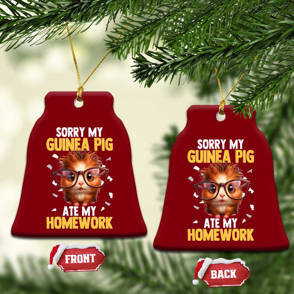 Funny My Guinea Pig Ate My Homework Ceramic Ornament Gift For Rodent Lovers TS12 Print Your Wear