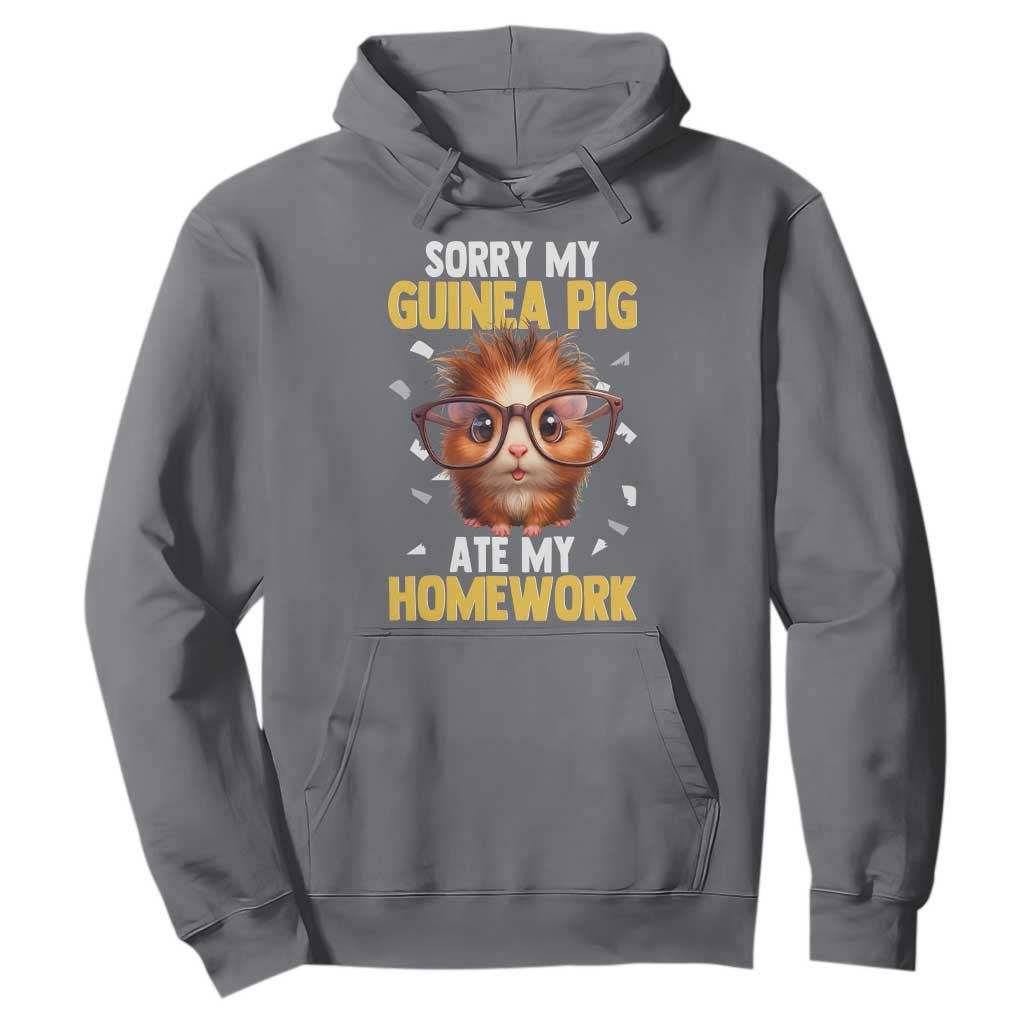 Funny My Guinea Pig Ate My Homework Hoodie Gift For Rodent Lovers TS12 Charcoal Print Your Wear